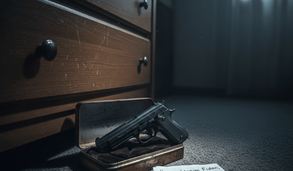 Genç bir kadın, panik atak sonrası dolabın altındaki silaha yönelerek huzur arıyor.